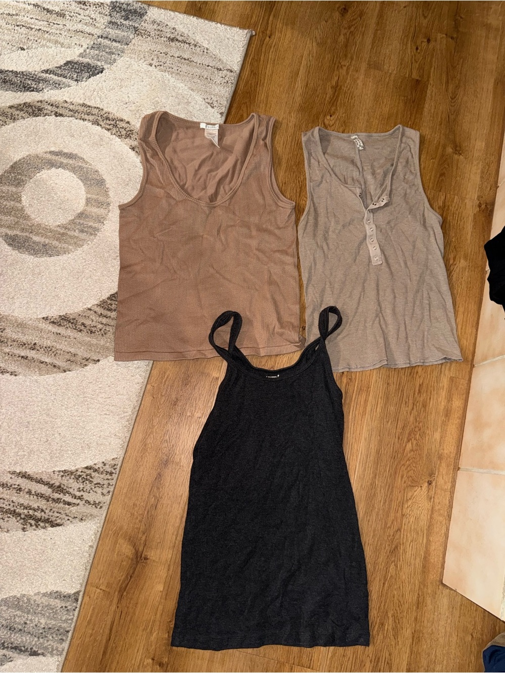 3 womens neutral tank tops